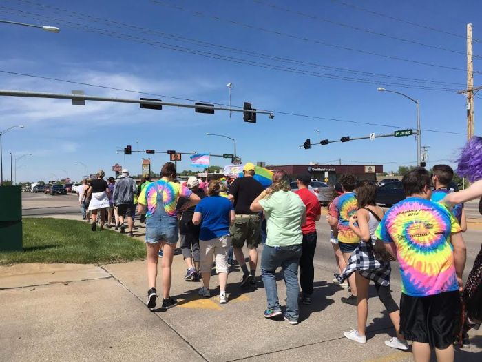 PFLAG Pride March May 2017, front end of 135+ marchers